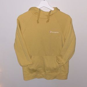 light/medium yellow champion hoodie!